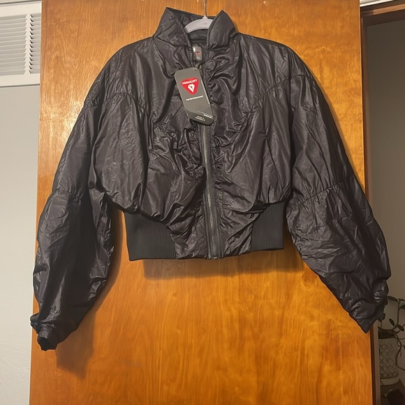 Free People Movement Black Glitz Blitz Bomber Puffer Jacket - Picture 4 of 5